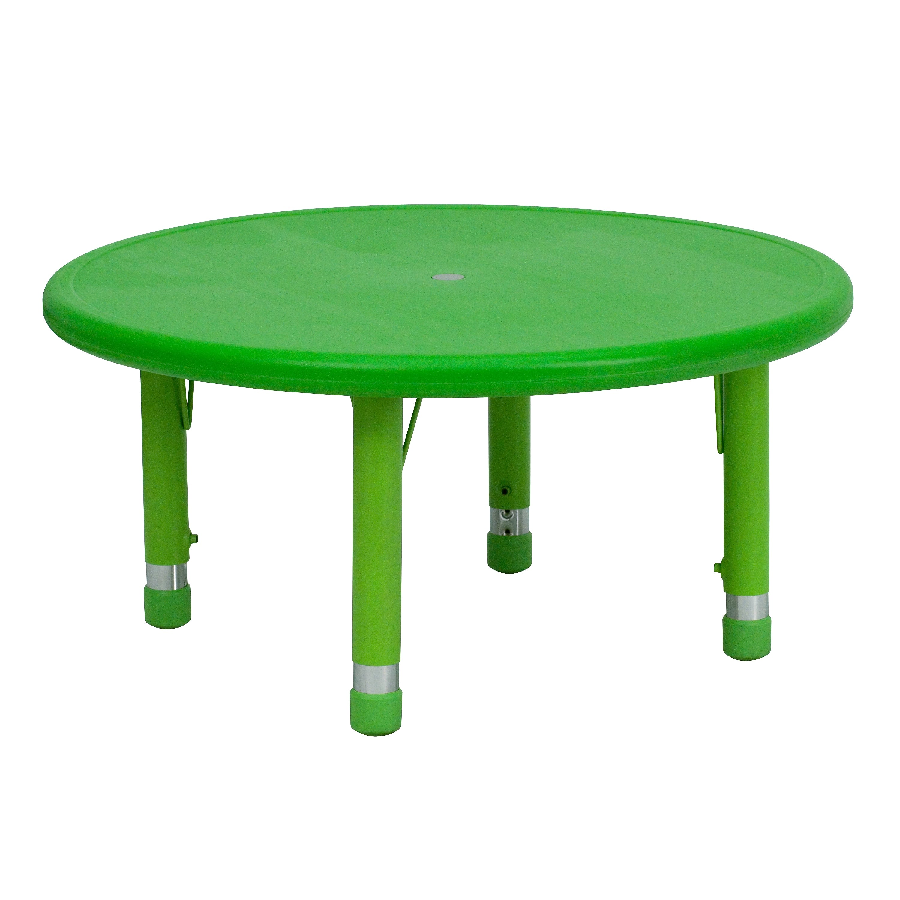 Flash Furniture Wren 33" Round Activity Table, Height Adjustable, Green (YUYCX007RDTBGN)