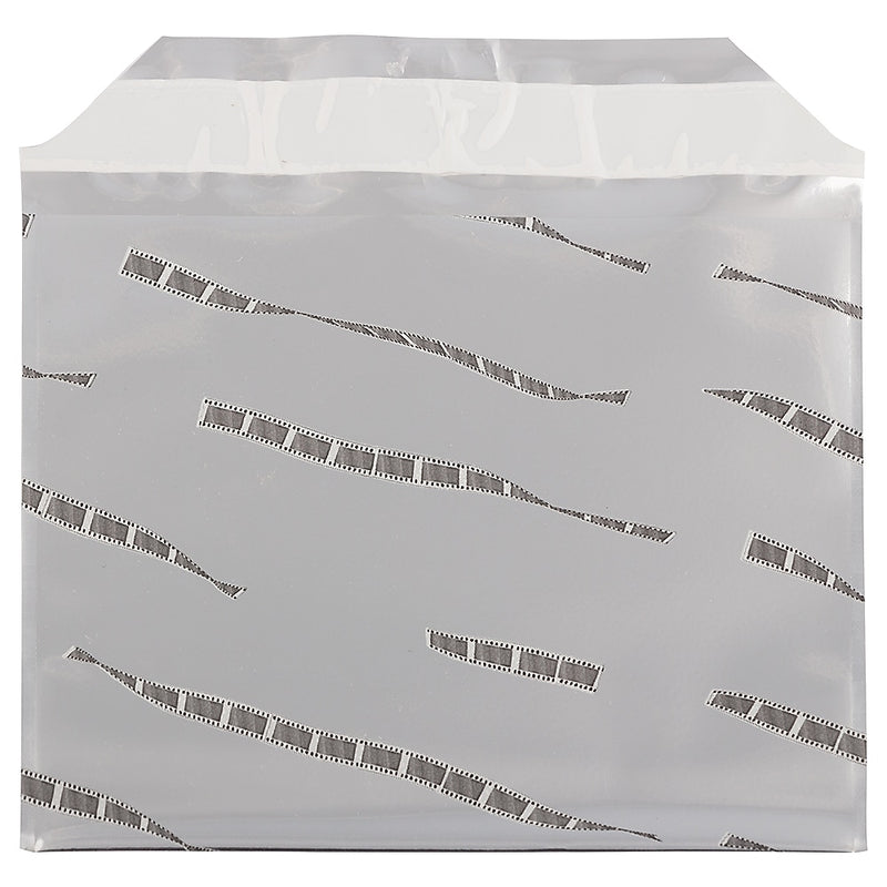 JAM Paper 5 x 6.125 Booklet Foil Envelopes with Self-Adhesive Closure, Silver Film Design, 25/Pack (1323265)