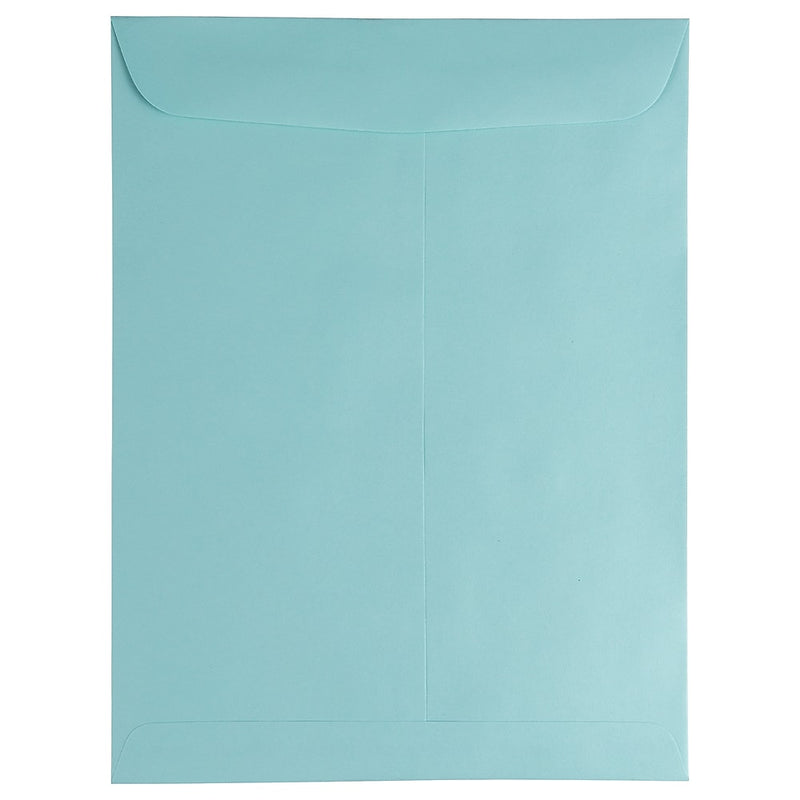 JAM Paper 9" x 12" Open End Catalog Envelopes, Aqua Blue, 10/Pack (31287530C)