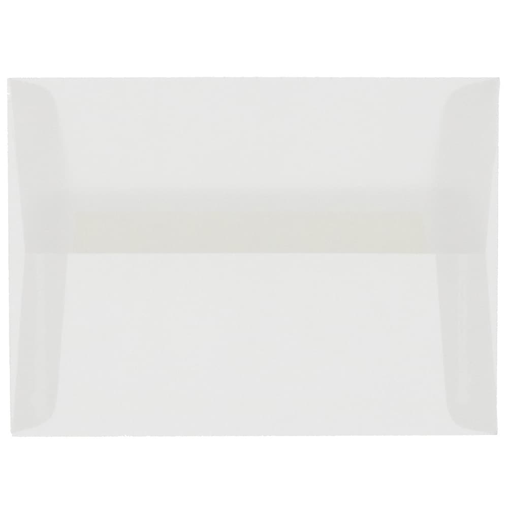 JAM Paper A8 Translucent Vellum Invitation Envelopes, 5.5 x 8.125, Clear, 25/Pack (79462)