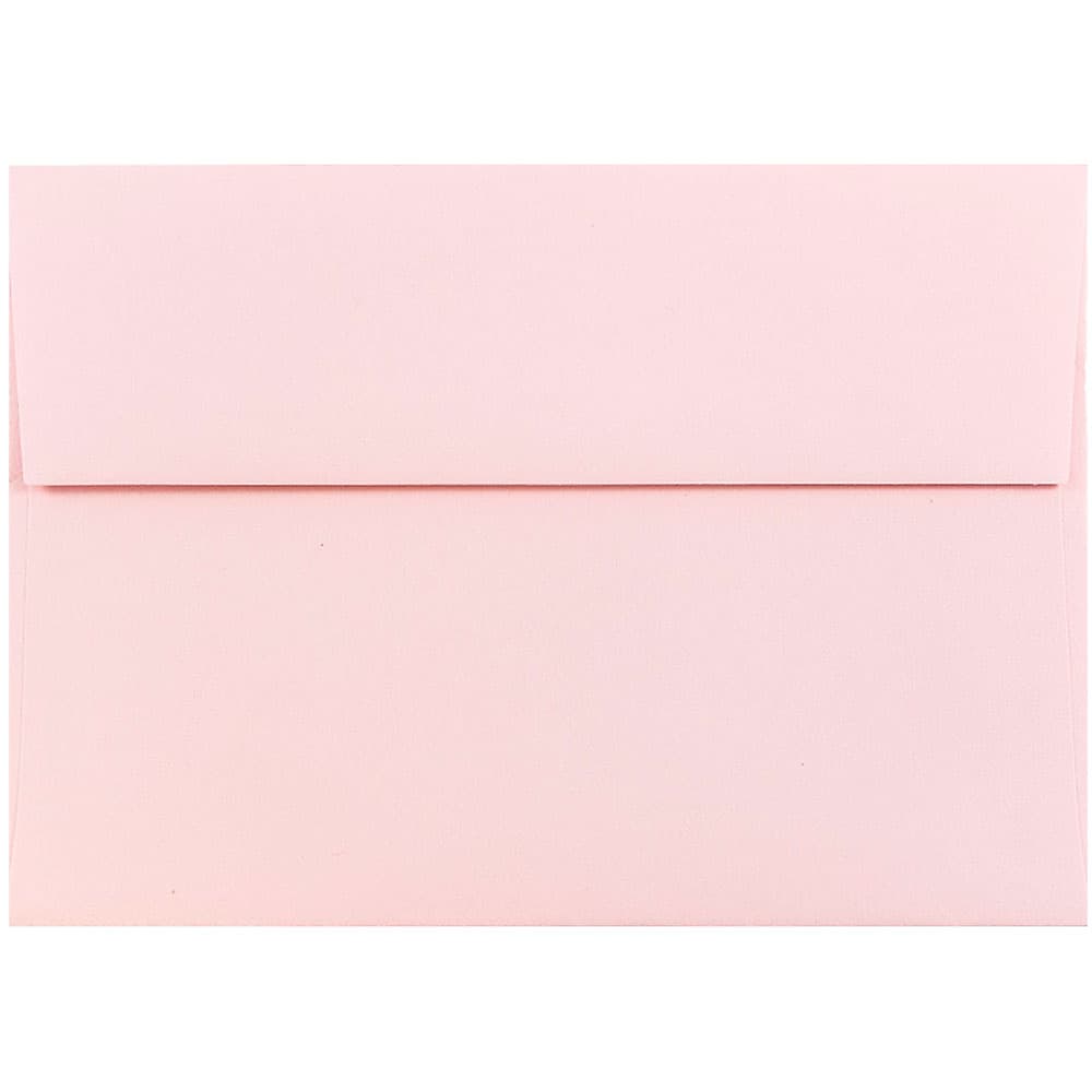 JAM Paper Self Seal A7 Invitation Envelope 5 1/4" x 7 1/4", Baby Pink, 25/Pack (155627)