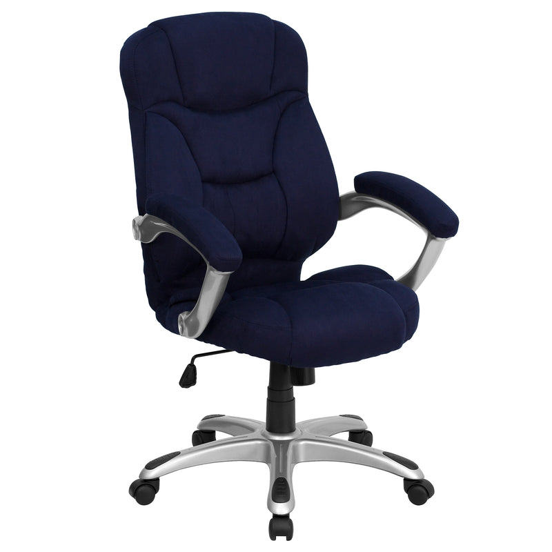 Flash Furniture Jessie Ergonomic Microfiber Swivel High Back Executive Office Chair, Navy Blue (GO725NVY)