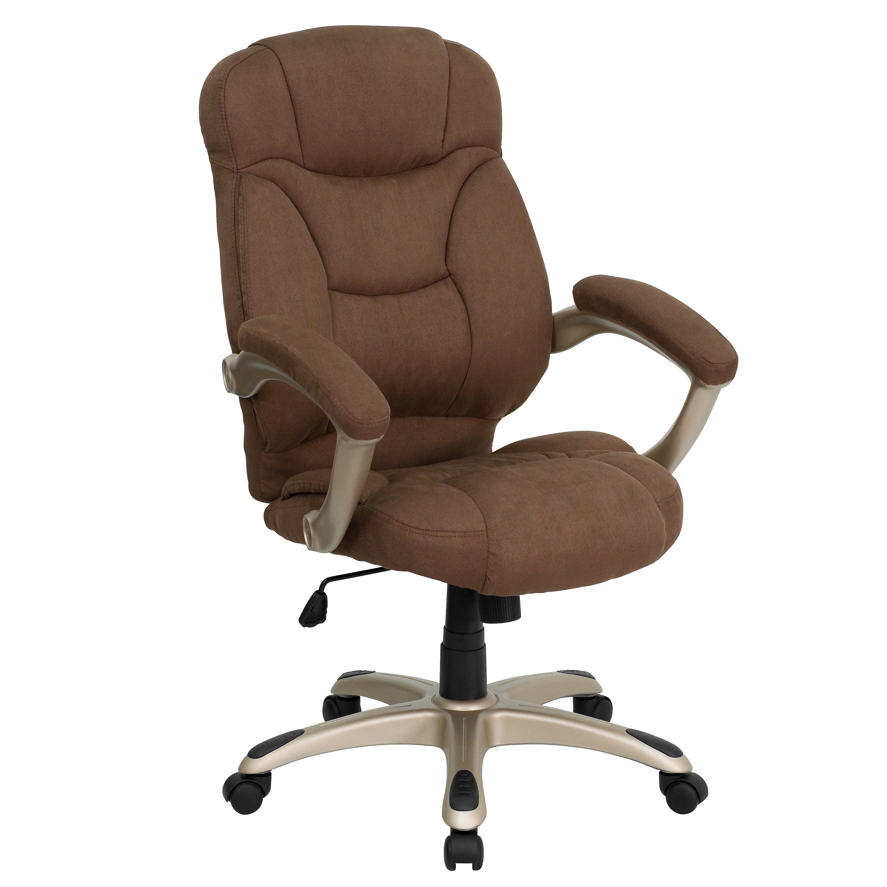 Flash Furniture Jessie Ergonomic Microfiber Swivel High Back Executive Office Chair, Brown (GO725BN)