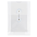 JAM Paper Plastic Filing Envelope with Button & String Closure, Clear, 12/Pack (473B1CL)