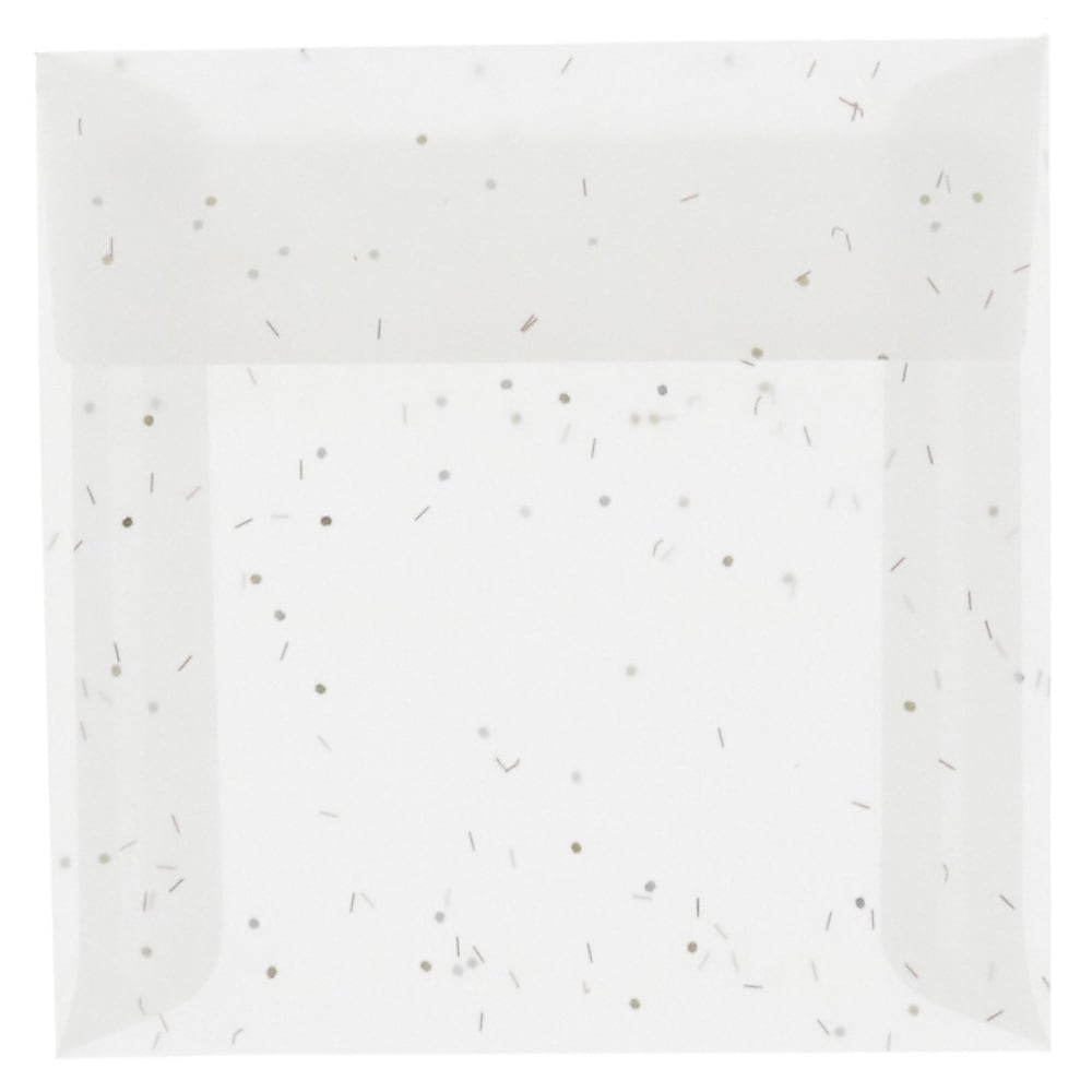 JAM Paper 6.5 x 6.5 Square Translucent Vellum Invitation Envelopes, Heavy Metal, 25/Pack (1592109)