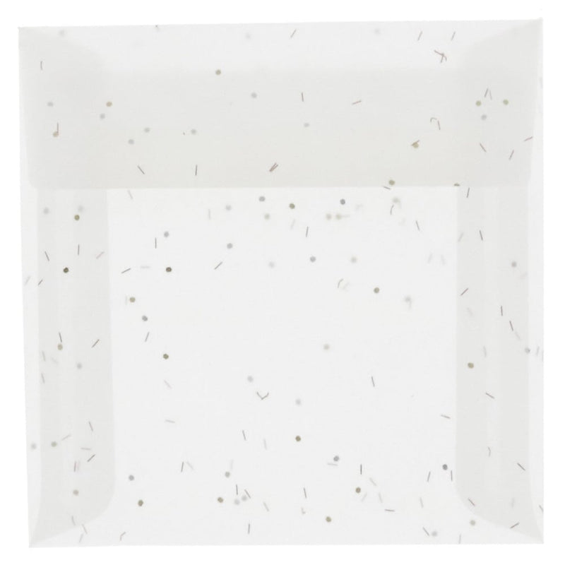 JAM Paper 6.5 x 6.5 Square Translucent Vellum Invitation Envelopes, Heavy Metal, 25/Pack (1592109)