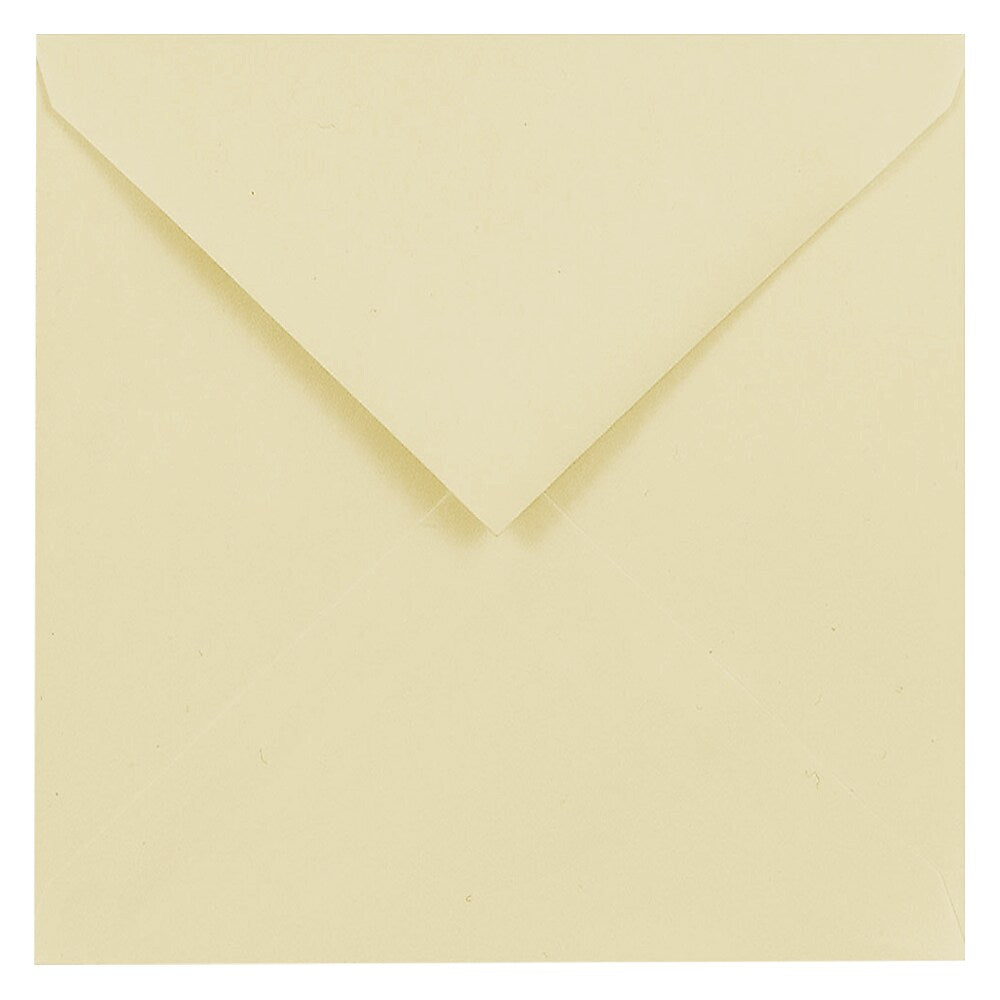 JAM PAPER Square Invitation Envelopes with Euro Flap, 7.5" x 7.5", Ivory, 100/Pack (02792255B)