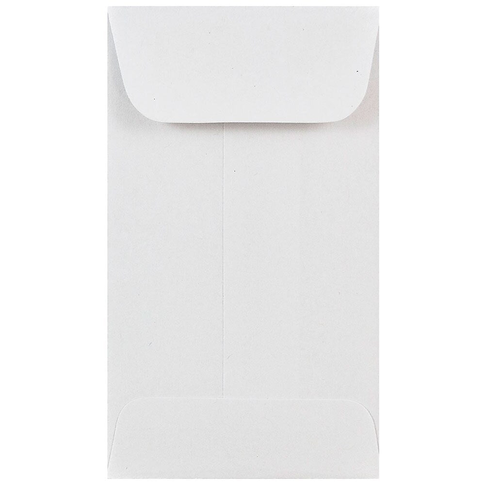 JAM Paper #3 Coin Envelope, 2 1/2" x 4 1/4", White, 1000/Carton (01623183B)