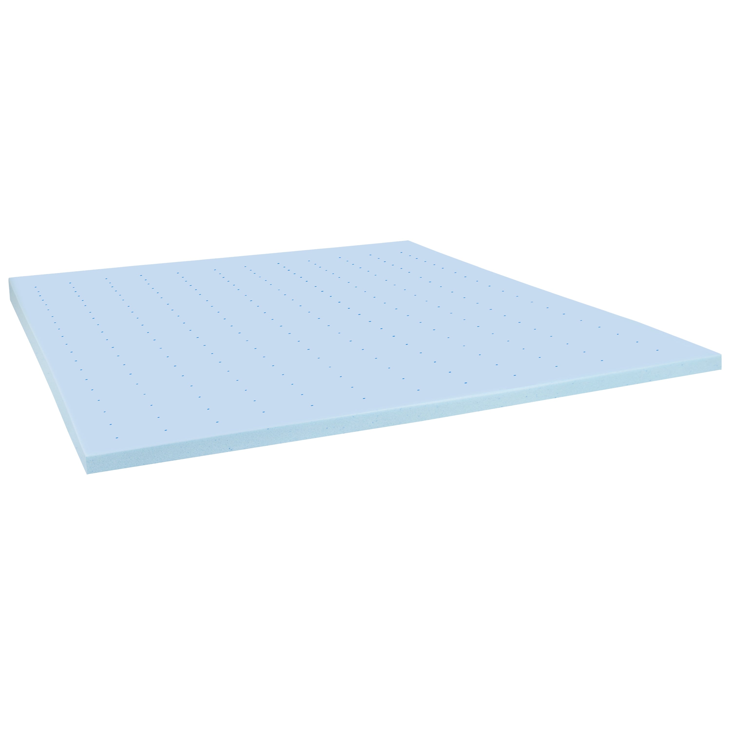 Flash Furniture Capri Comfortable Sleep King Size Cooling Gel Memory Foam Mattress Topper, Blue, 75.5" x 81" x 2" (MRM352K)
