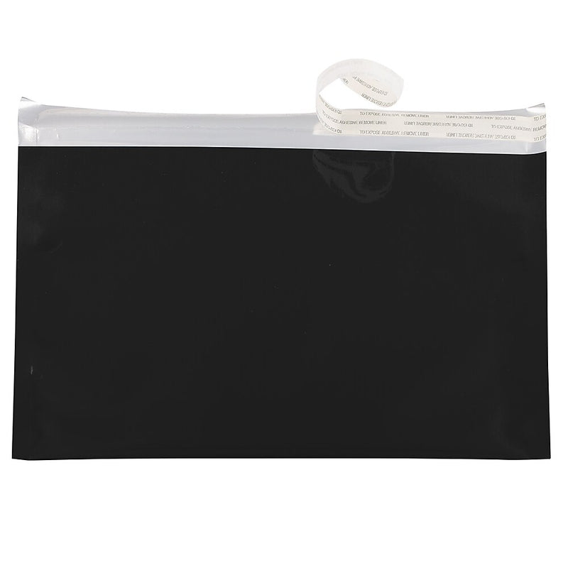 JAM Paper 6.125 x 9.5 Booklet Foil Envelopes with Self-Adhesive Closure, Black, 25/Pack (1323282)