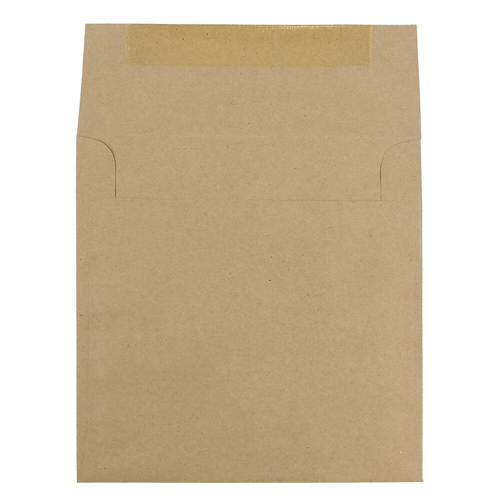 JAM Paper 8.5 x 8.5 Kraft Square Invitation Envelopes, Brown Kraft Paper Bag, 25/Pack (LEKR505)