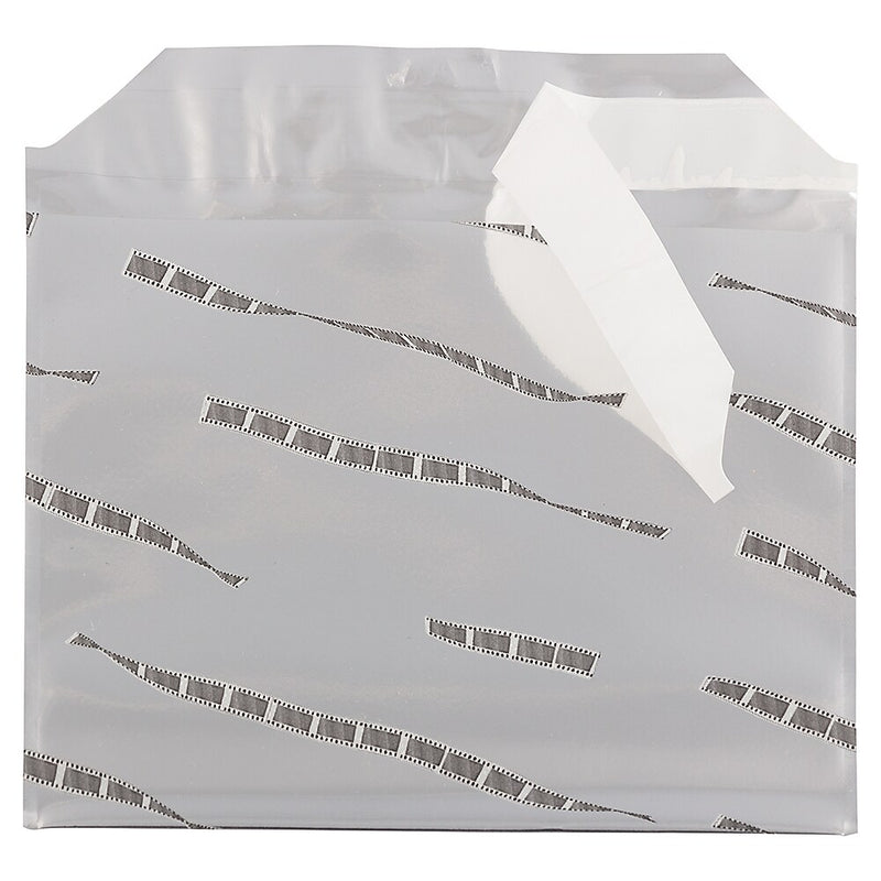 JAM Paper 5 x 6.125 Booklet Foil Envelopes with Self-Adhesive Closure, Silver Film Design, 25/Pack (1323265)