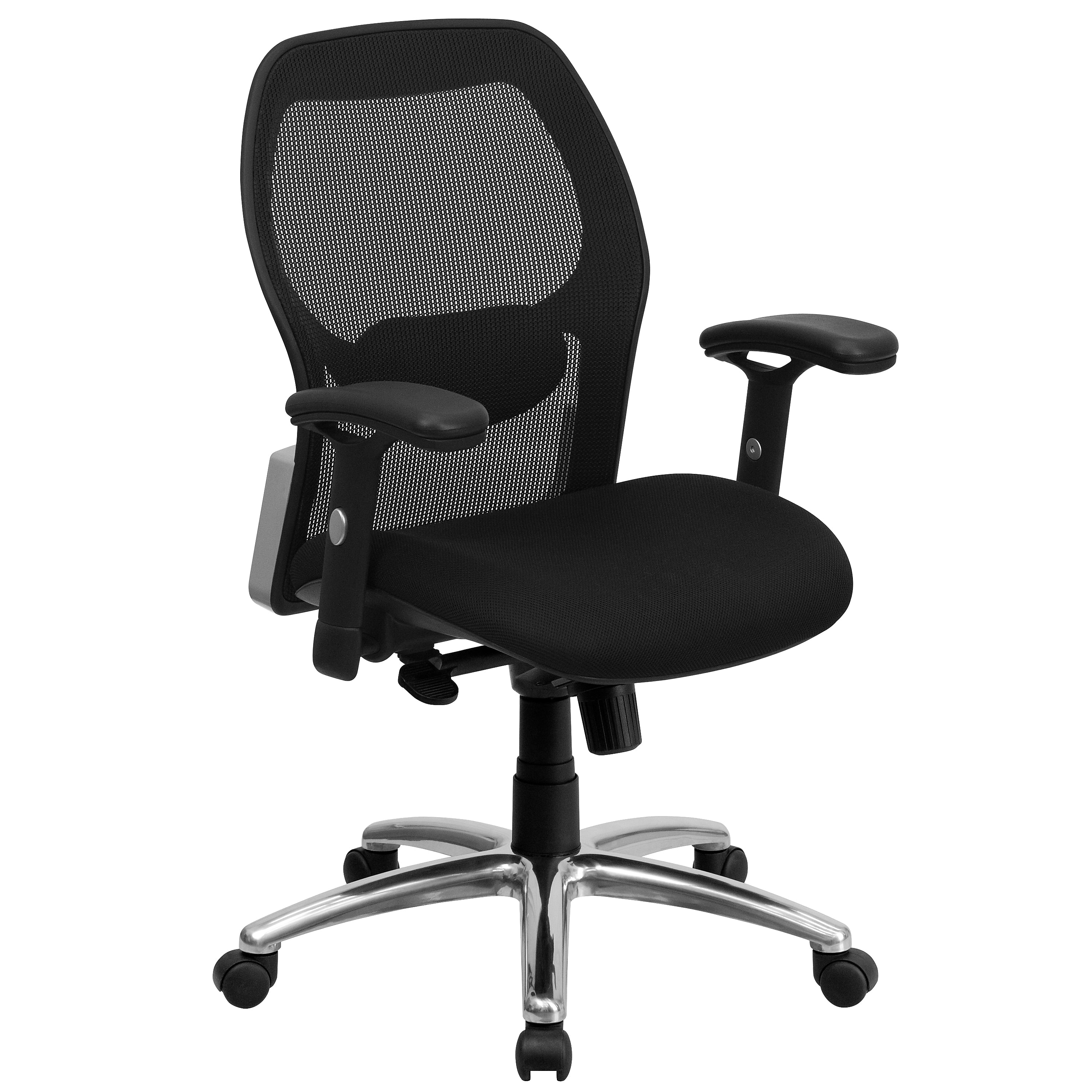 Flash Furniture Albert Ergonomic Mesh Swivel Mid-Back Executive Office Chair, Black (LFW42)