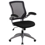 Flash Furniture Kale Ergonomic Mesh Swivel Mid-Back Task Office Chair, Black (BLZP8805BK)