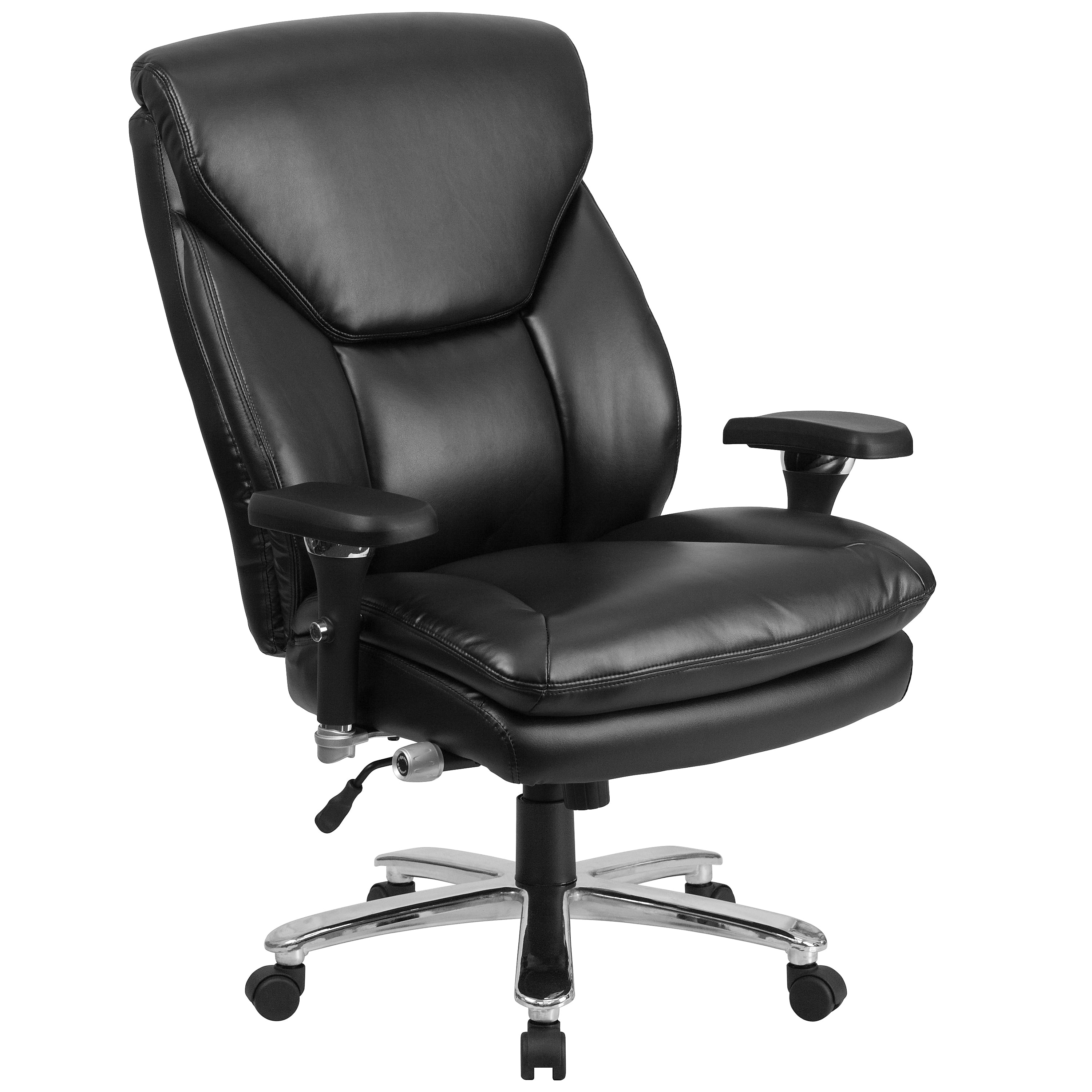 Flash Furniture HERCULES Series Ergonomic Faux Leather Computer & Desk Big & Tall Chair, 400 lb. Capacity, Black (GO2085LEA)