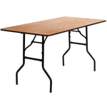 Flash Furniture Gael Folding Table, 60" x 30", Natural (YTWTFT30X60TBL)