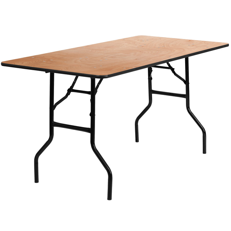Flash Furniture Gael Folding Table, 60" x 30", Natural (YTWTFT30X60TBL)