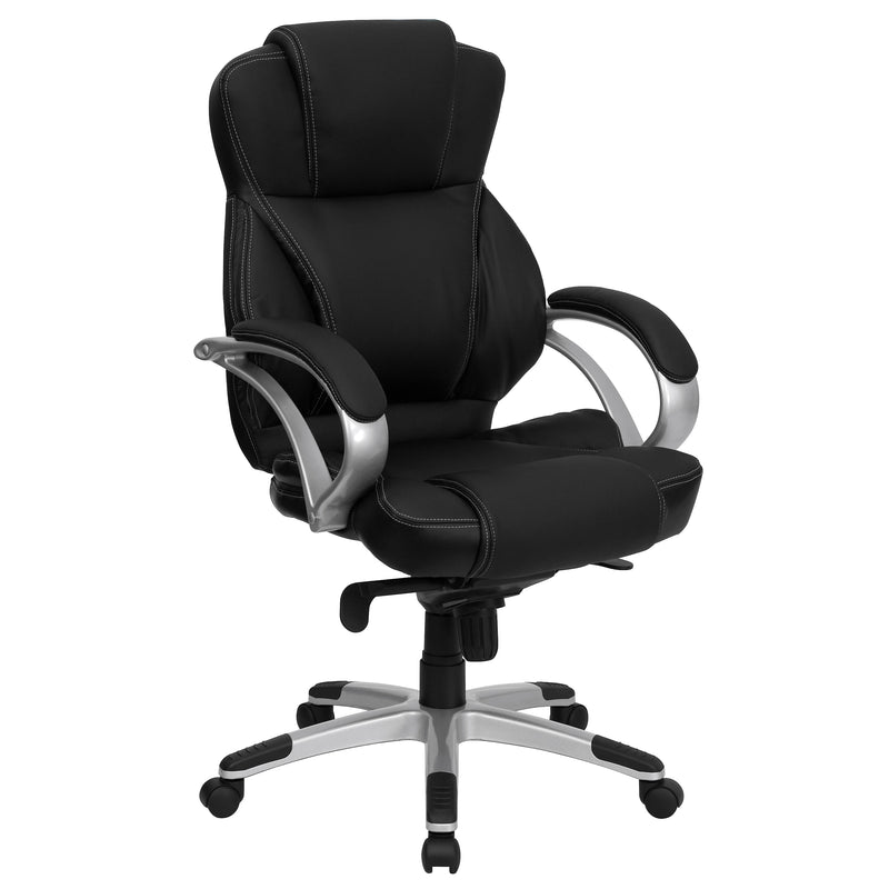 Flash Furniture Hawkins Ergonomic LeatherSoft Swivel High Back Executive Office Chair, Black (H9626L2)