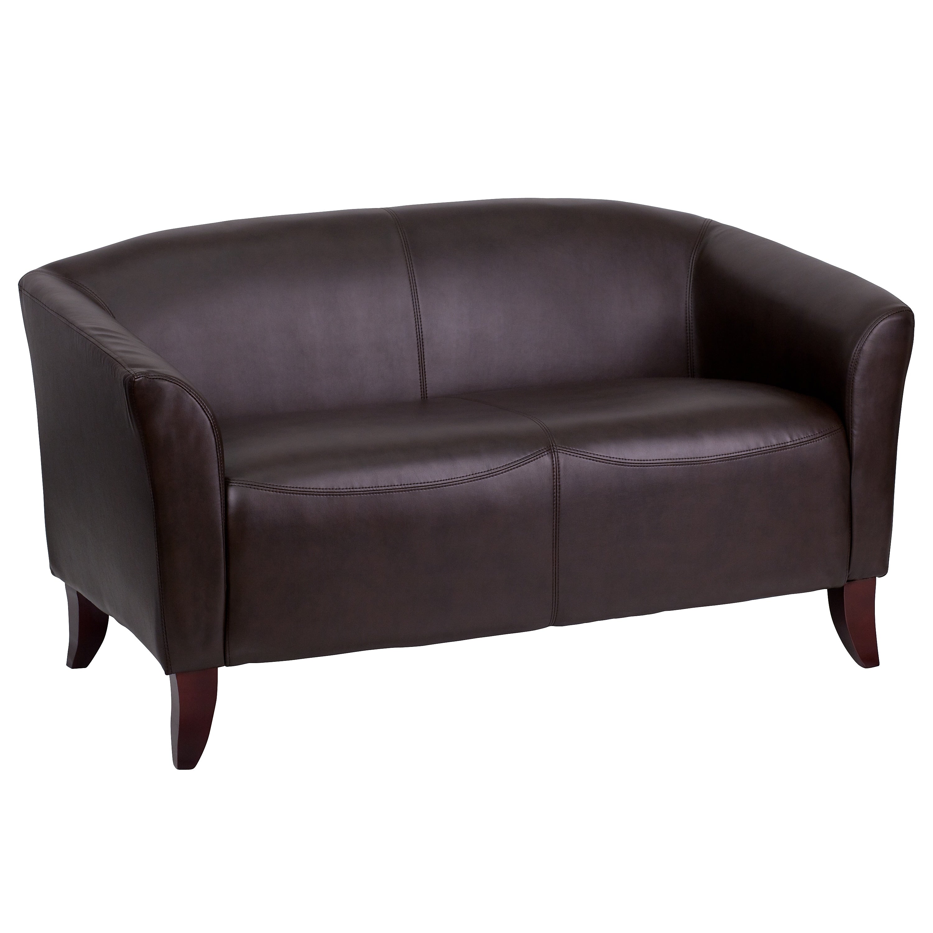 Flash Furniture HERCULES Imperial Series 52" LeatherSoft Loveseat, Brown (1112BN)