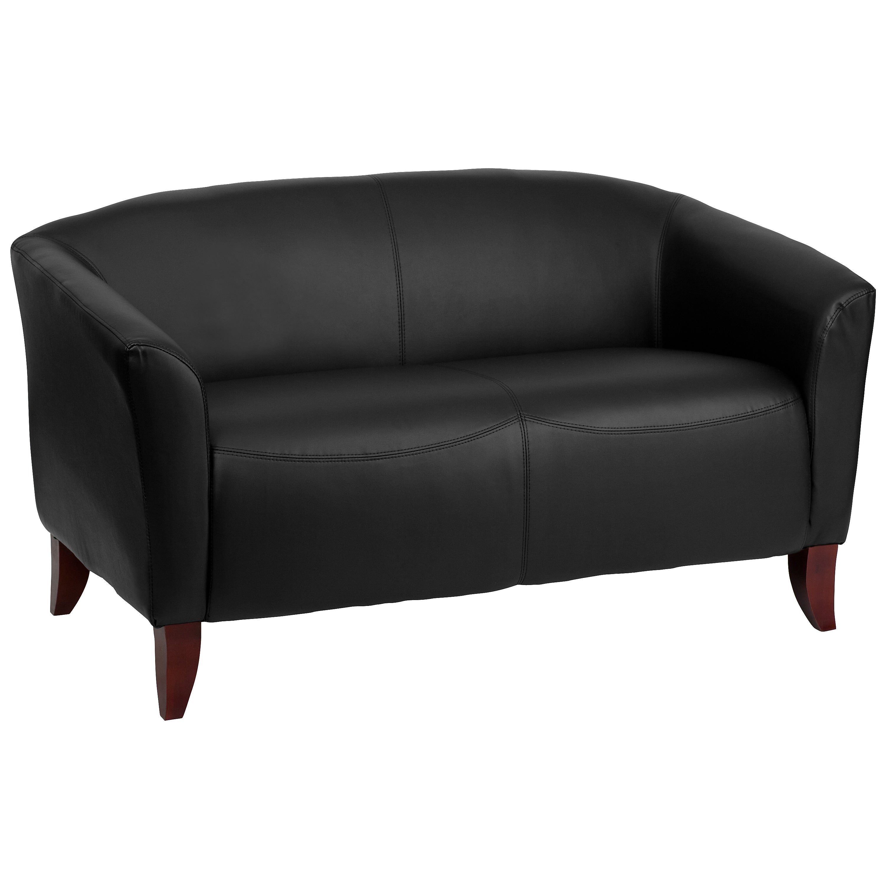 Flash Furniture HERCULES Imperial Series 52" LeatherSoft Loveseat, Black (1112BK)
