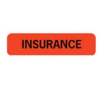 Insurance Chart File Medical Labels, Insurance, Fluorescent Red, 5/16x1-1/4", 500 Labels