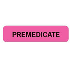 Chart Alert Medical Labels, Premedicate, Fluorescent Pink, 5/16x1-1/4", 500 Labels