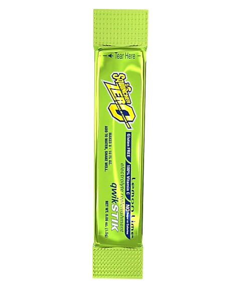 Sqwincher Qwik Stik ZERO Sugar Free Lemon-Lime Powdered Beverage Mix, 0.06 oz., 50/Pack (060205-LL)
