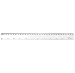 Westcott 12" Plastic Standard Ruler, Transparent (45012)
