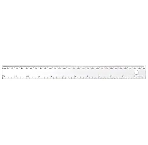 Westcott 12" Plastic Standard Ruler, Transparent (45012)
