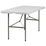Flash Furniture Elon Folding Table, 60" x 30", Granite White (DADYCZ152Z)