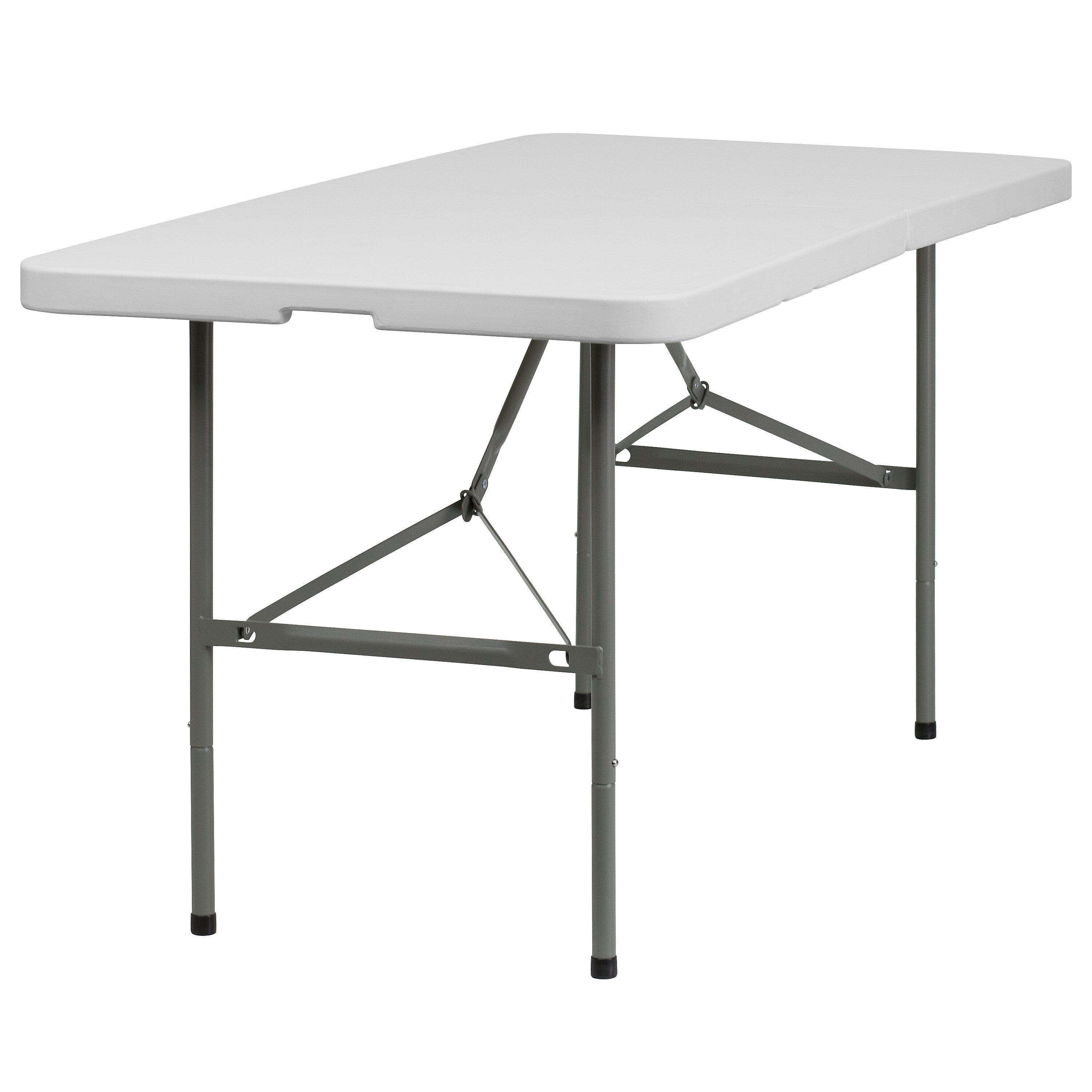 Flash Furniture Elon Folding Table, 60" x 30", Granite White (DADYCZ152Z)