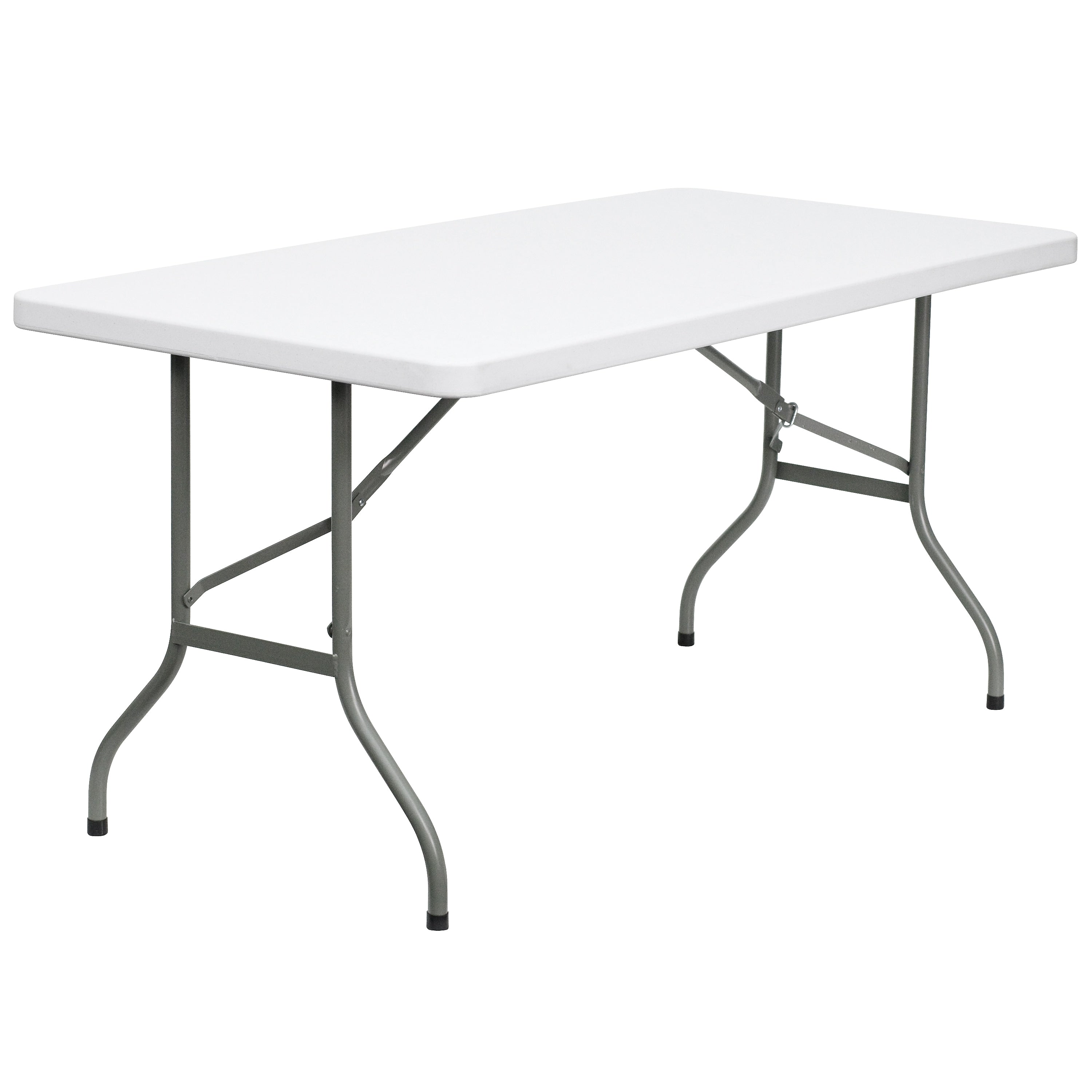 Flash Furniture Elon 5' x 30" Plastic Folding Table, Granite White (DADYCZ152)
