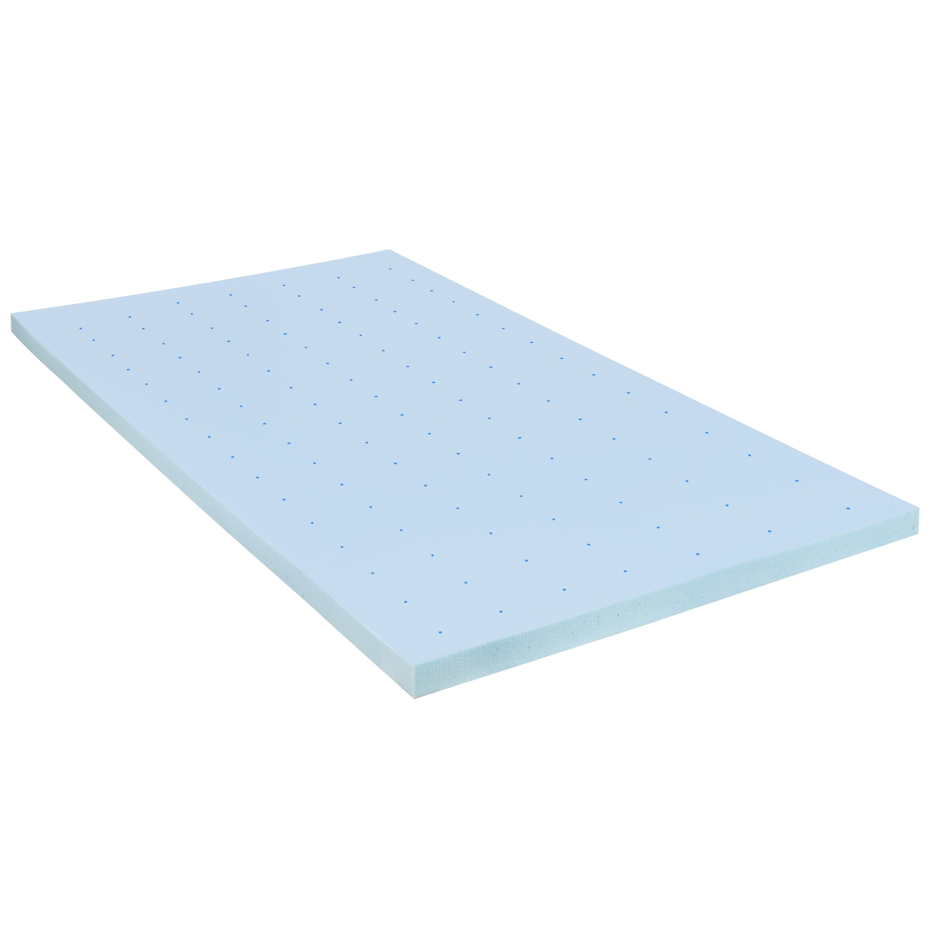 Flash Furniture Capri Comfortable Sleep Twin Size Cooling Gel Memory Foam Mattress Topper, Blue, 39" x 75.5" x 2" (MRM352T)