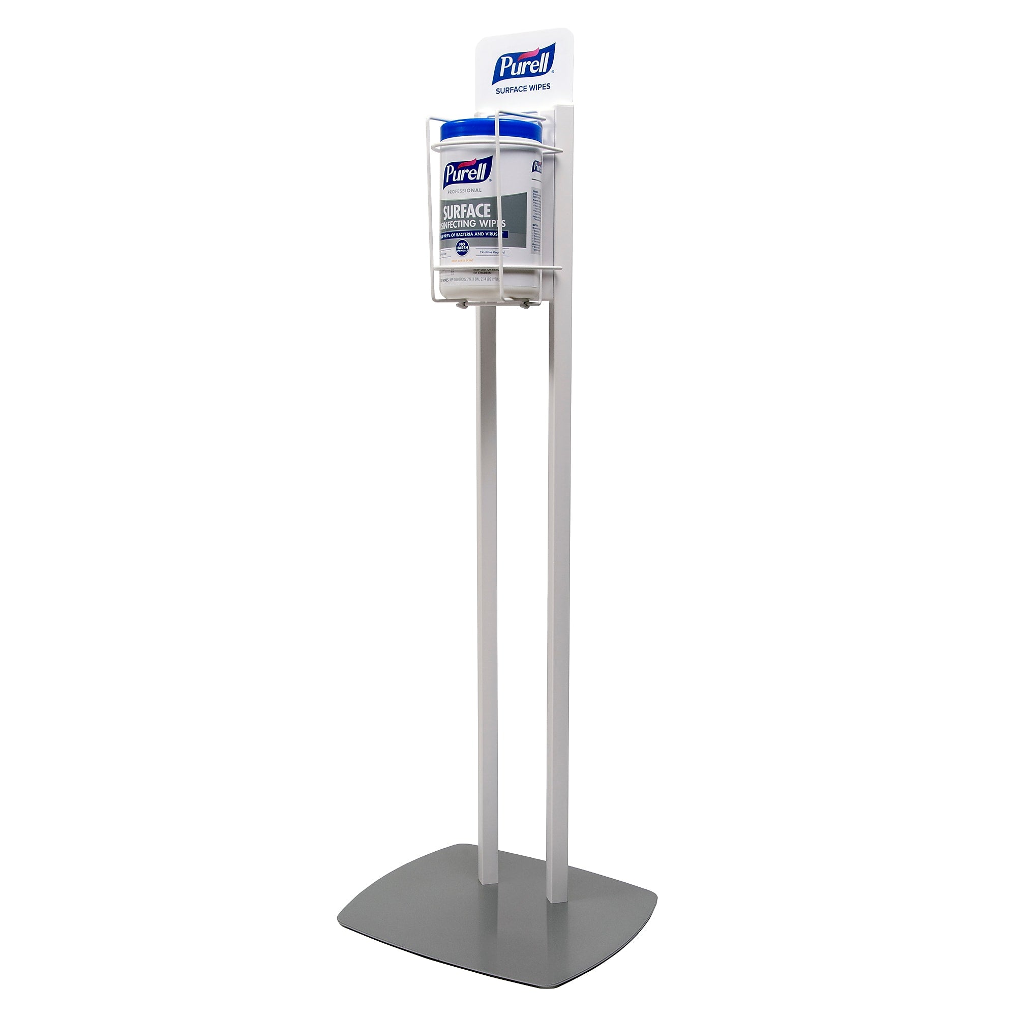 PURELL Surface Wipes Universal Floor Stand Hand Sanitizer Dispenser, Gray (9116-01)