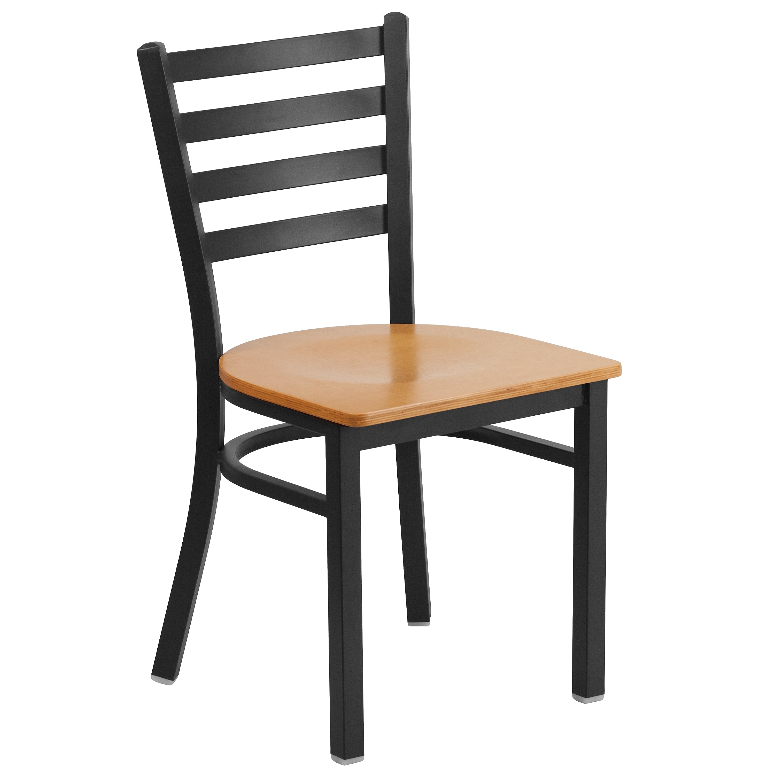 Flash Furniture HERCULES Series Traditional Metal/Wood Restaurant Dining Chair, Black/Natural Wood (XUDG694BLADNATW)