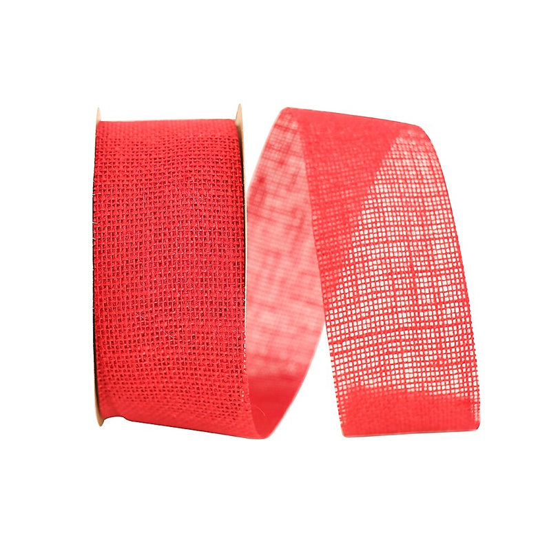 JAM Paper Burlap Ribbon, Red (52640349004)