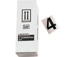 Labelmaster 4" Number 4, Clear Vinyl, 3.38" x 4.75", 25/Pack (SS4B4)