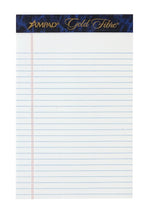 Ampad Gold Fibre Notepads, 5" x 8", College Ruled, White, 50 Sheets/Pad, 12 Pads/Pack (20054)