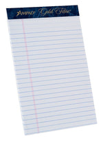 Ampad Gold Fibre Notepads, 5" x 8", College Ruled, White, 50 Sheets/Pad, 12 Pads/Pack (20054)