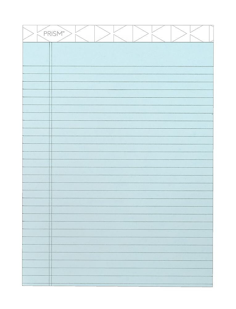 TOPS Prism+ Notepads, 8.5" x 11.75", Wide, Blue, 50 Sheets/Pad, 12 Pads/Pack (TOP63120)