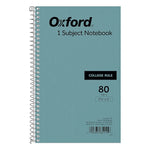 Oxford 1-Subject Notebooks, 5" x 7.75", College Ruled, 80 Sheets, Blue (65119)