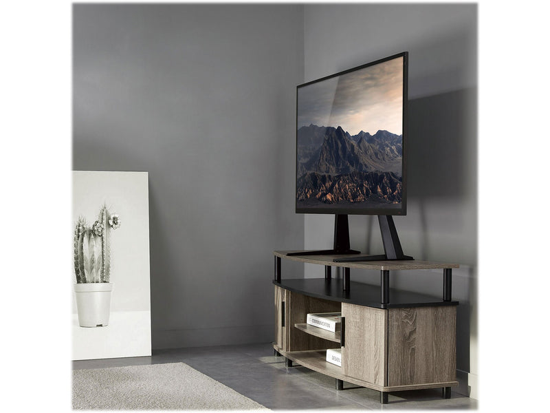 Mount-It! Steel Pedestal TV Stand, Screens up to 70", Black (MI-859)