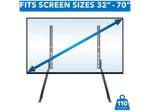 Mount-It! Steel Pedestal TV Stand, Screens up to 70", Black (MI-859)