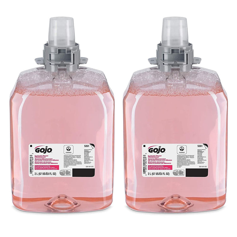 GOJO Luxury Foaming Hand Soap Refill for FMX 20 Dispenser, Cranberry Scent, 2000 ml., 2/Carton (5261-02)