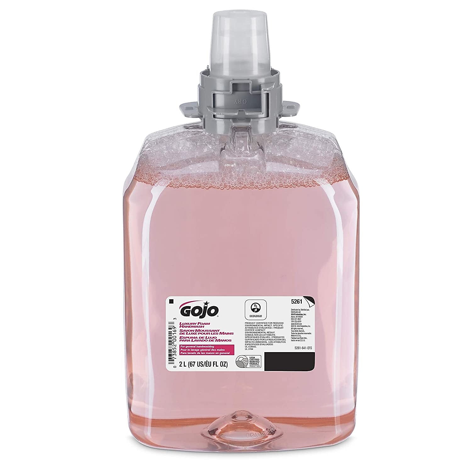 GOJO Luxury Foaming Hand Soap Refill for FMX 20 Dispenser, Cranberry Scent, 2000 ml., 2/Carton (5261-02)