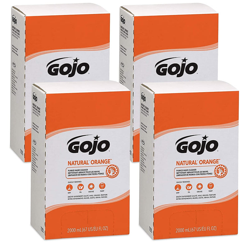 GOJO Natural Orange Liquid Hand Soap Refill for PRO TDX Dispenser, Orange Citrus Scent, 67 oz., 4/Carton (7255-04)