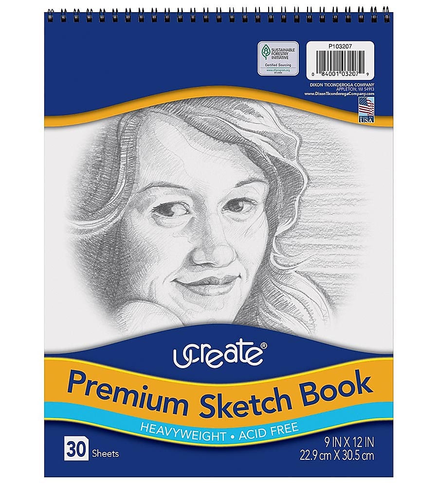 Pacon Art1st 9" x 12" Spiral Bound Sketch Book, 30 Sheets/Book (103207)