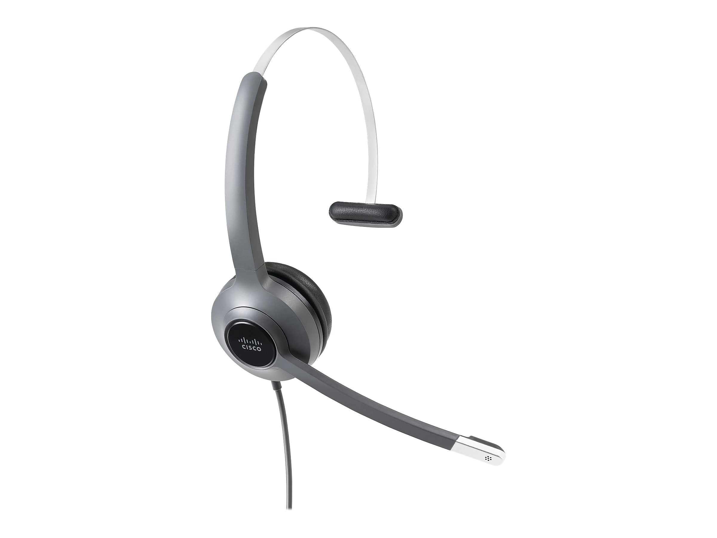 Cisco 521 Wired Single Mono Headset, On Ear, Gray (CP-HS-W-521-USB=)