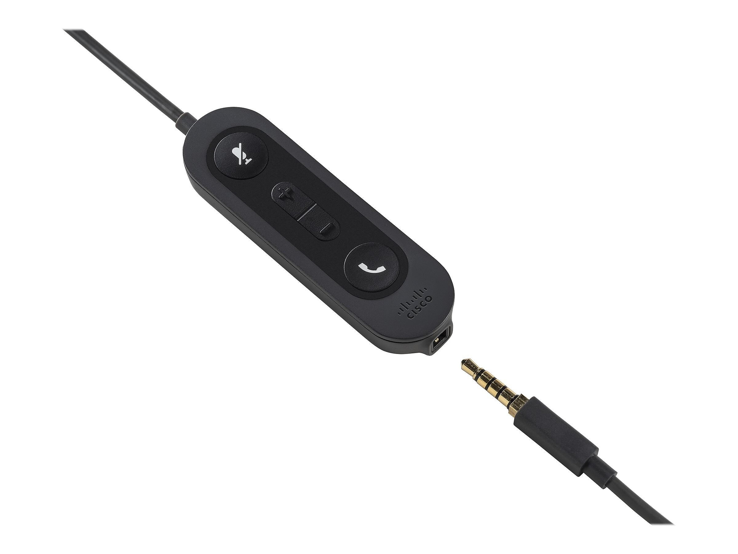 Cisco 521 Wired Single Mono Headset, On Ear, Gray (CP-HS-W-521-USB=)