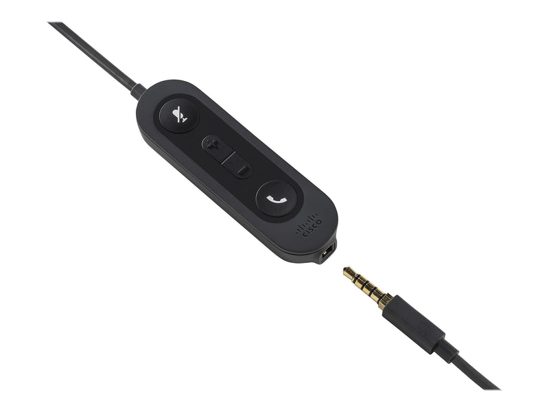 Cisco 521 Wired Single Mono Headset, On Ear, Gray (CP-HS-W-521-USB=)